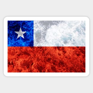 Flag of Chile – Ocean Waves Sticker